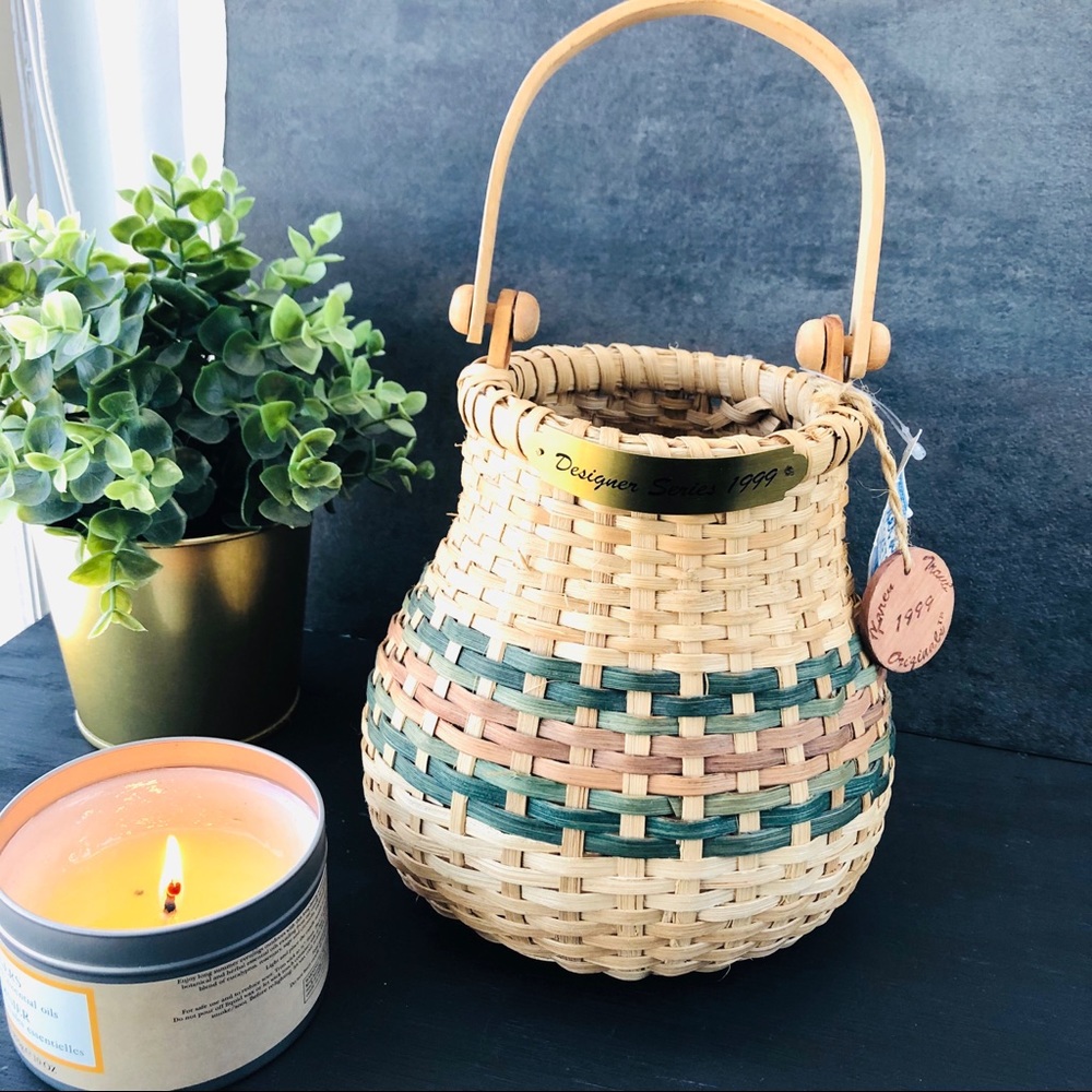 Karen Traub vintage basket small striped 1999